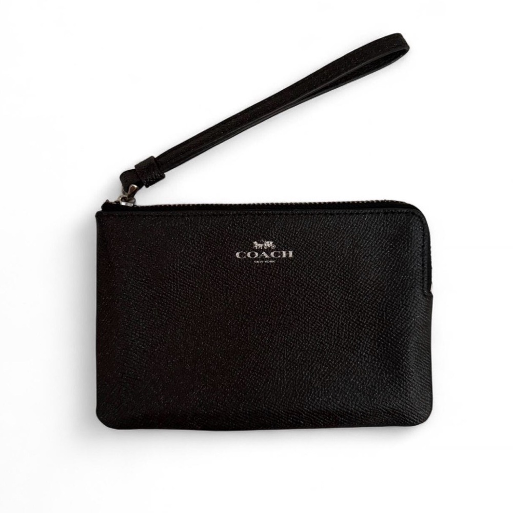 Coach Black Textured Wristlet